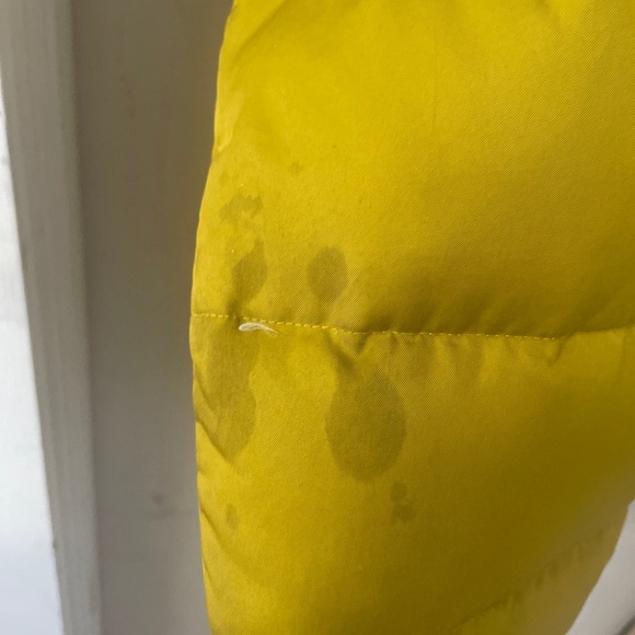 Nike SB Duck Down Puffer Jacket Yellow Green Hooded Winter Puffy Size M - Picture 14 of 16